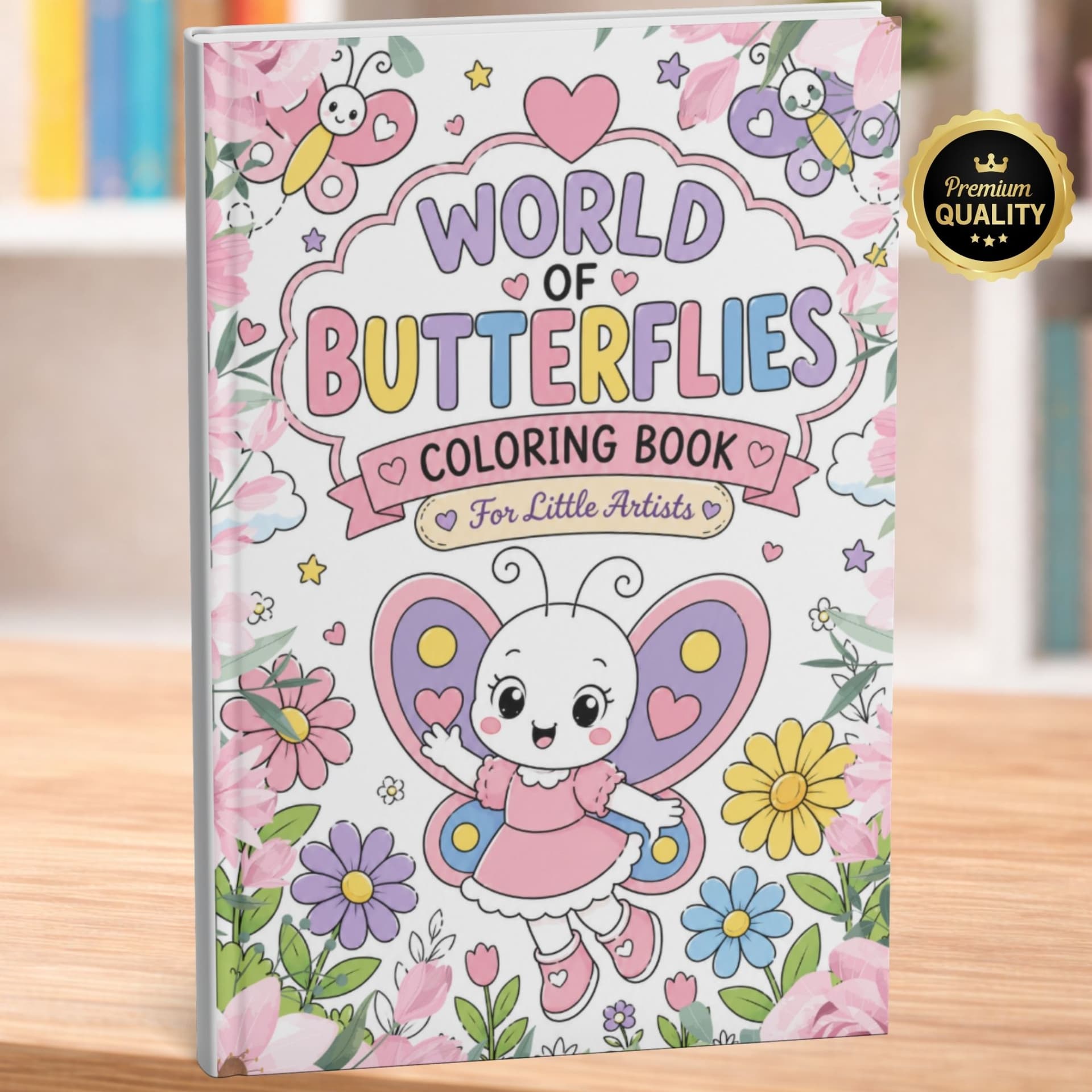 World of Butterflies – Butterfly Coloring Book for Kids Ages 3–8
